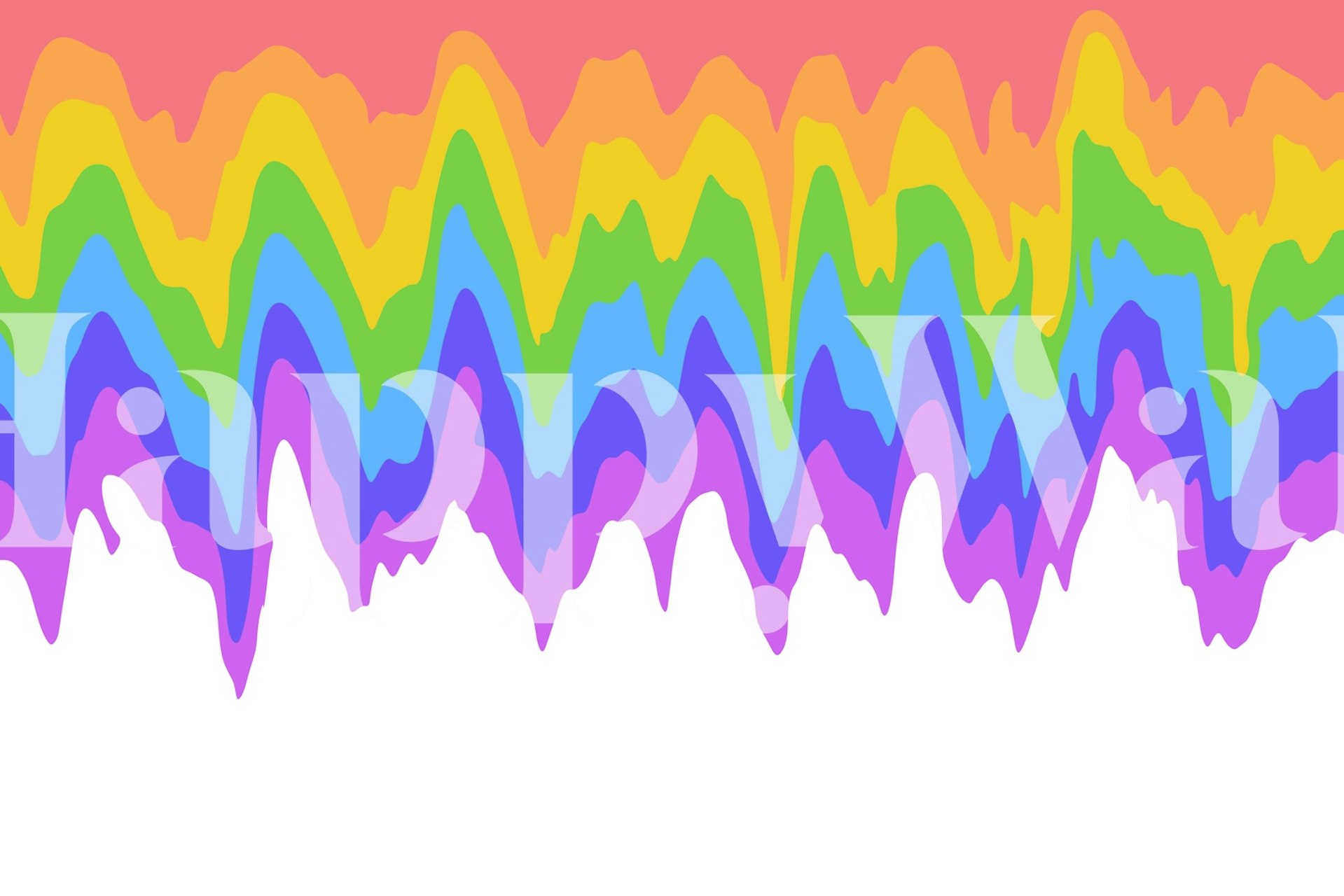 Melting Rainbow 1 wallpaper in a colorful room