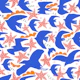 Summer birds cobalt blue
