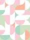 Mid Century geometric shapes Candy pastels