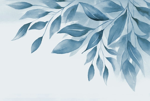 Restful Blue Gentle Foliage