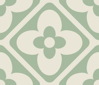 Art Deco Floral Chic Seafoam Green Tiles carta da parati