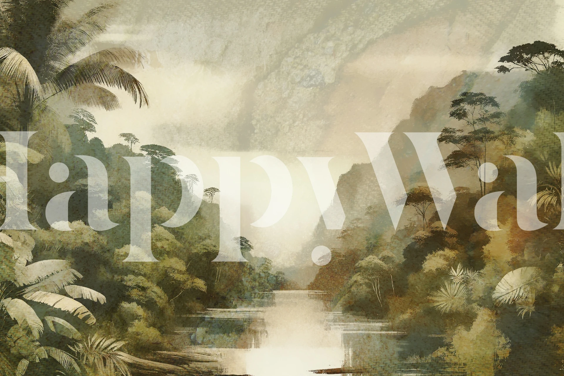 Tapeta Tropical Mist Scenery u sobi