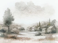 Rustic Countryside View tapet