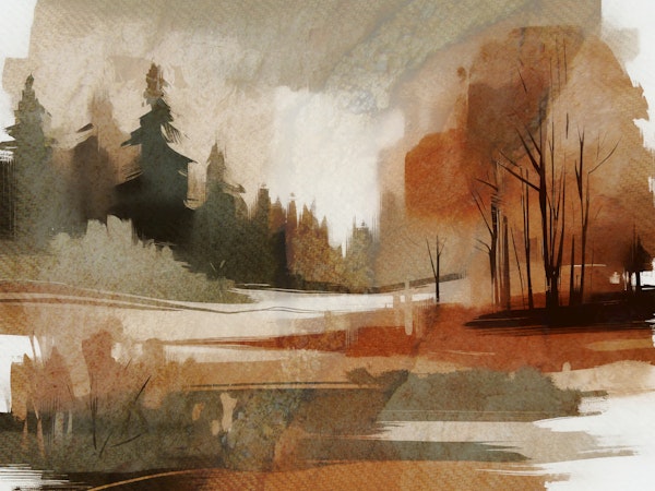 Rustic Forest Canvas