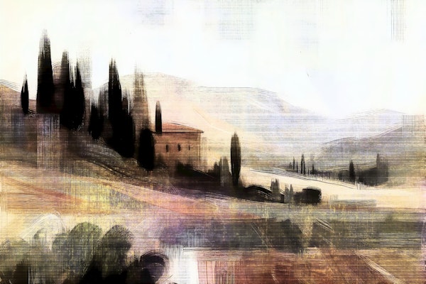 Sunset Over Tuscan Hills