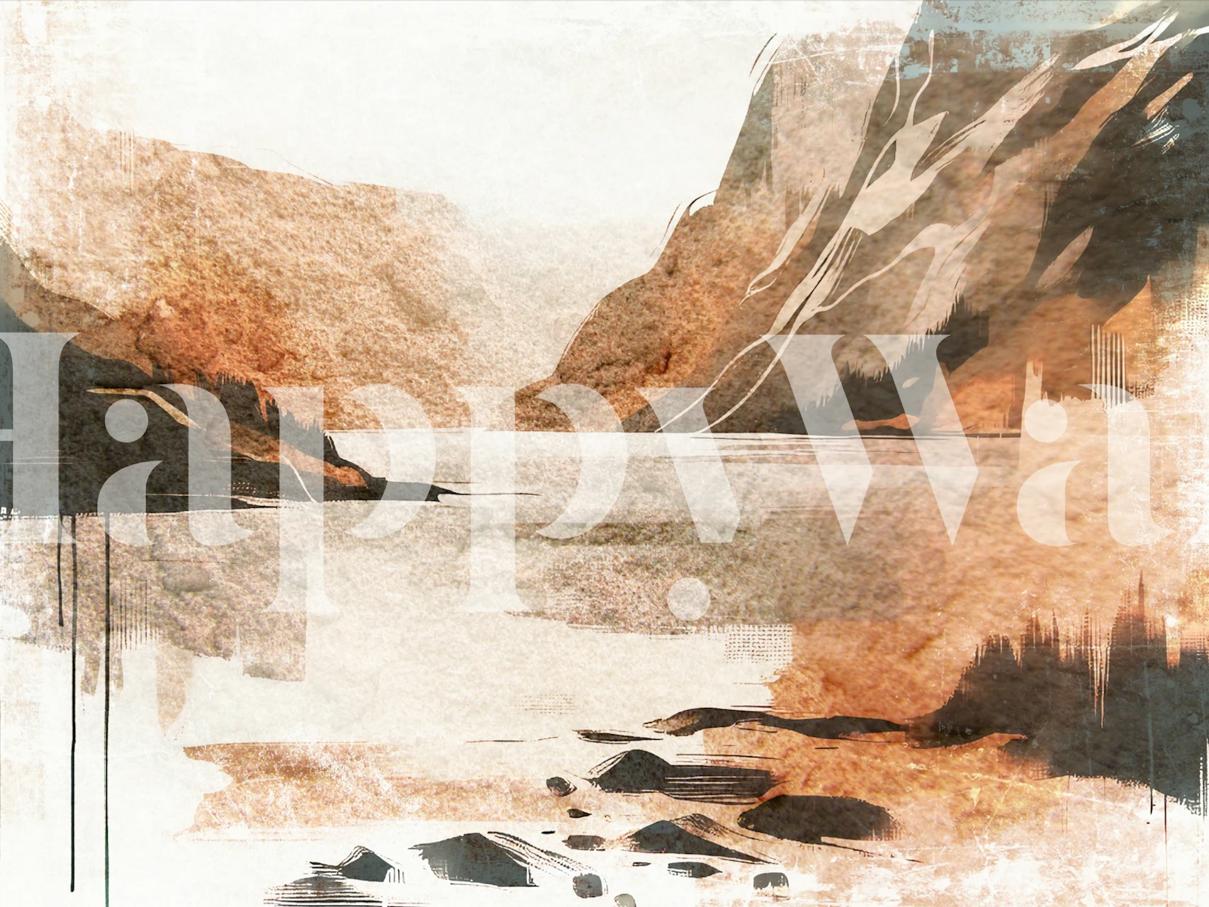 Rustic Canyon Ambience wallpaper in a room