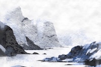 Monochrome Mountain Vista ταπετσαρία