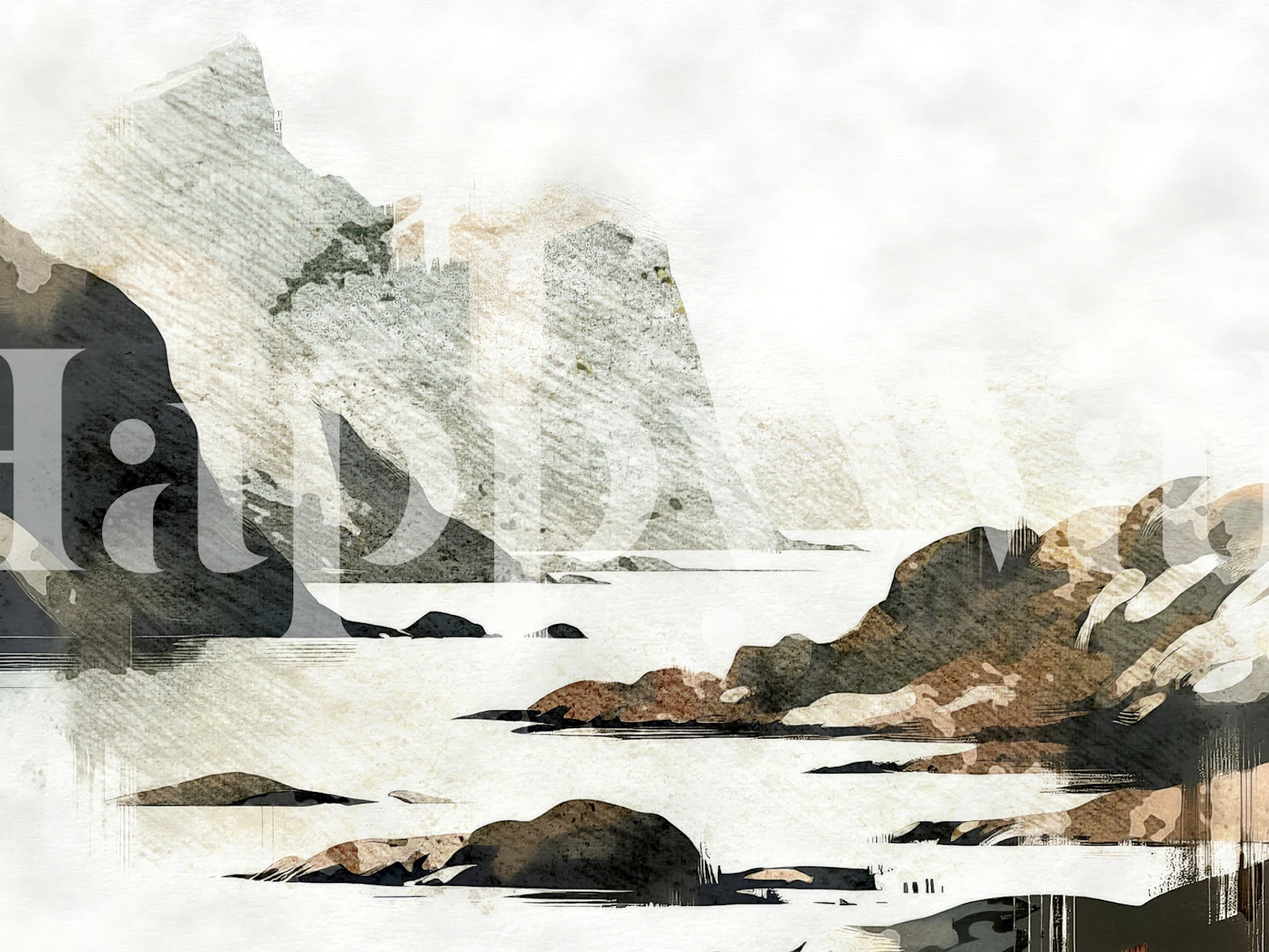 Arctic Elegance wallpaper in a modern room