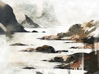 Abstract Coastal Cliffs tapeta