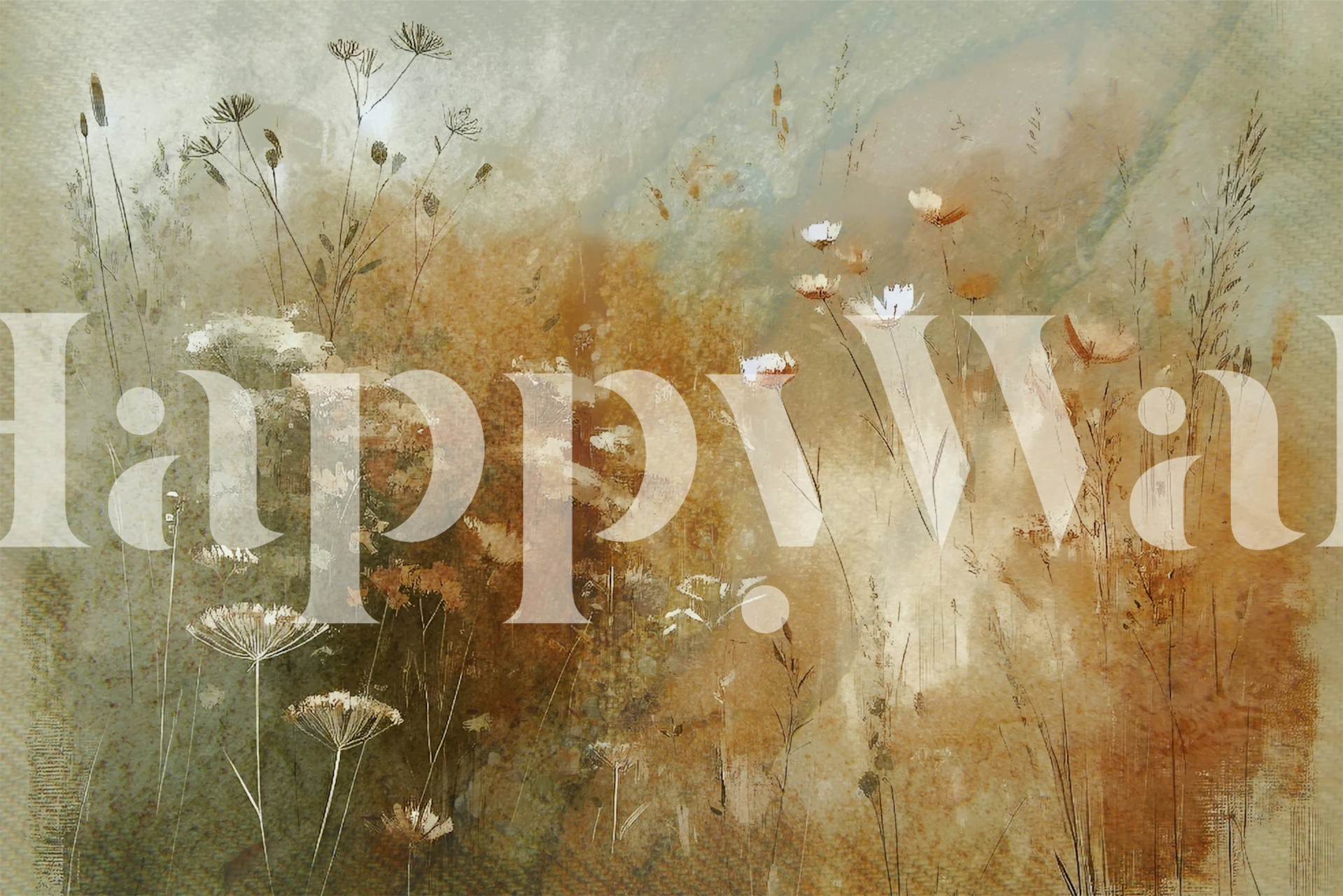 Whispering Wild Grass wallpaper in a room