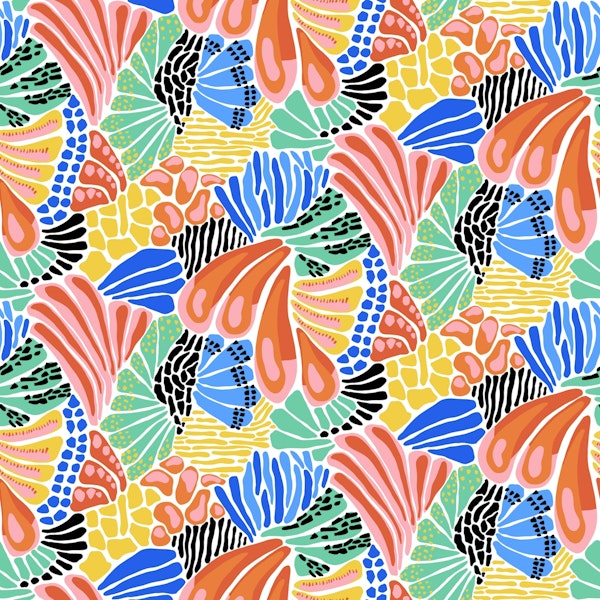 Abstract Rainbow Maximalism Animal Print