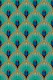 Art Deco Fancy Peacock Scallop Fan