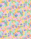 Rabbits Playing in Flower Garden - Bright