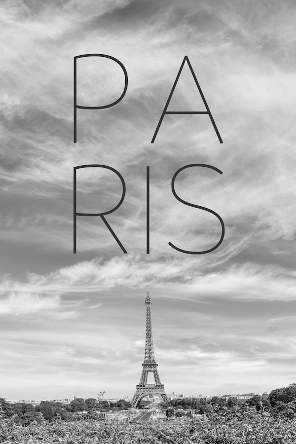 PARIS Eiffel Tower Minimalist Skyline