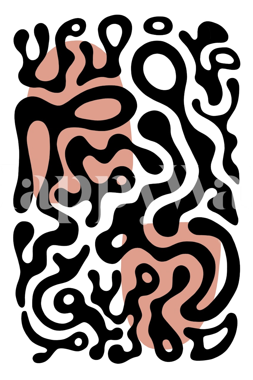 Abstract black and pink patterns wallpaper