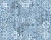 Mediterranean Tiles Indigo Blue ταπετσαρία