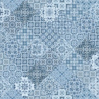 Mediterranean Tiles Indigo Blue tapete