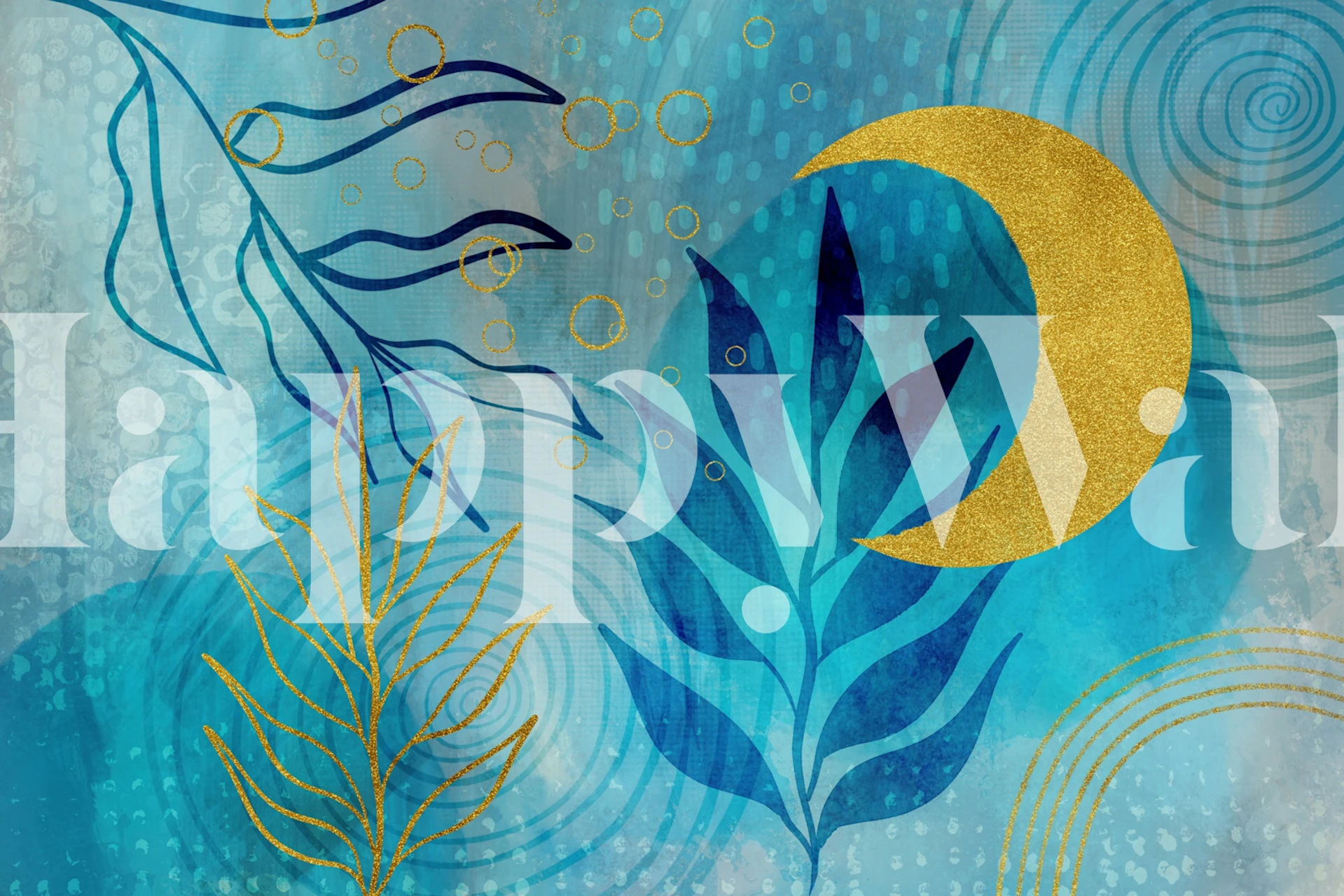 Tapeta Midnight Garden Crescent Moon u sobi