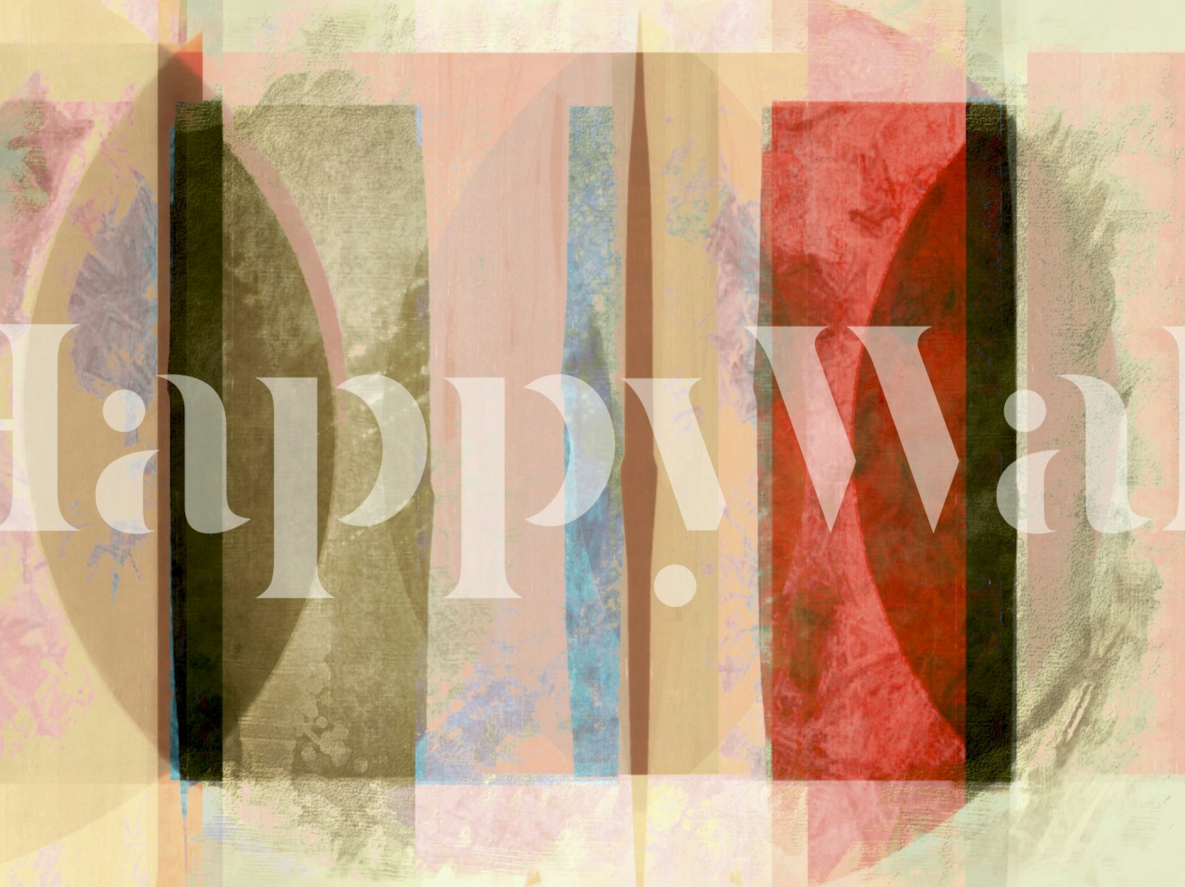 Abstract Pastel Harmony wallpaper in a room