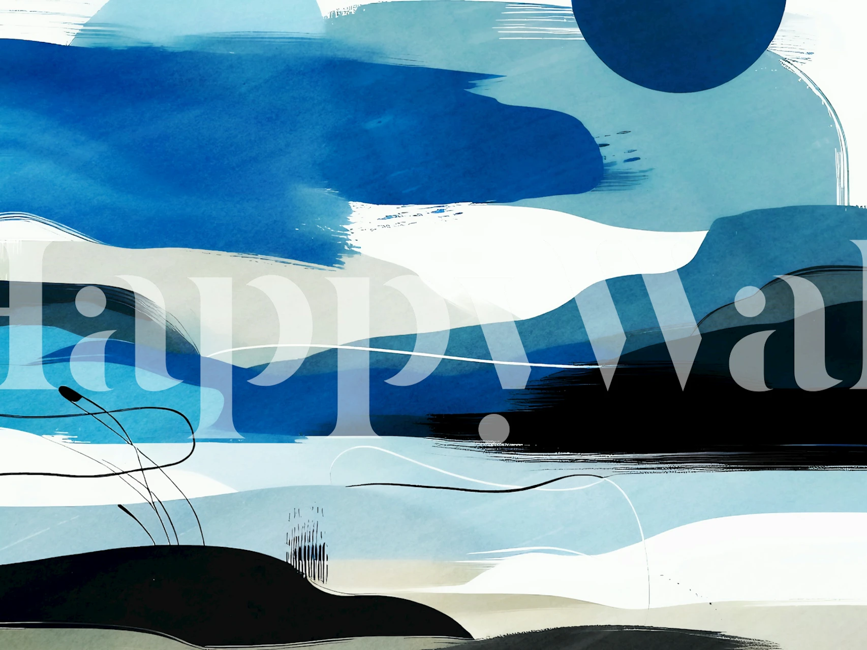 Abstract Coastal Breeze tapeta u prostoriji