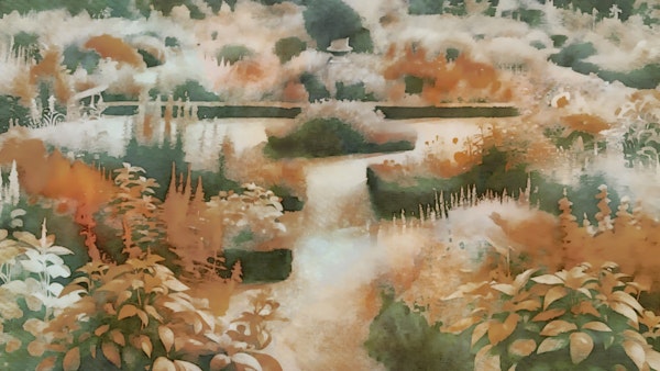 Autumnal Watercolor Garden