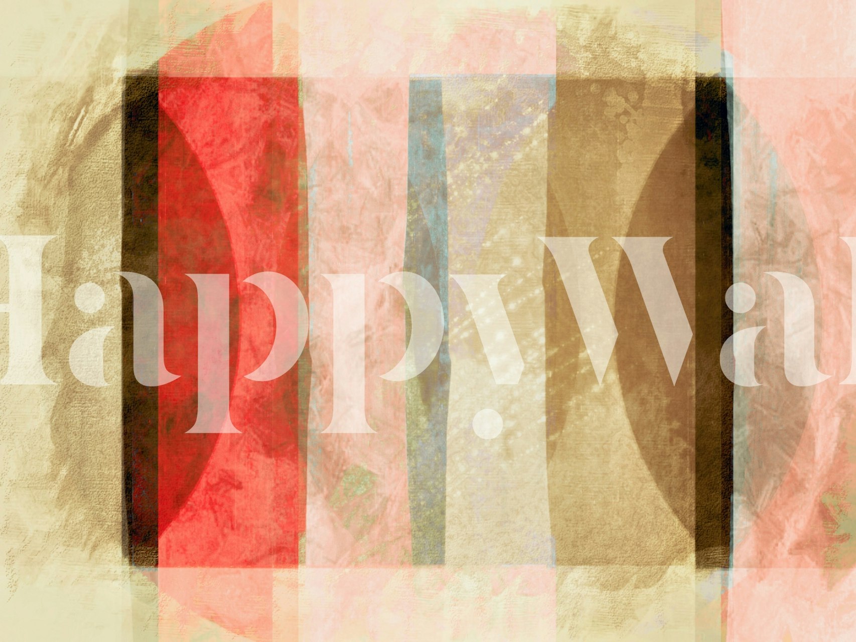 Abstract design with warm tones, beige, red, and brown colors wallpaper