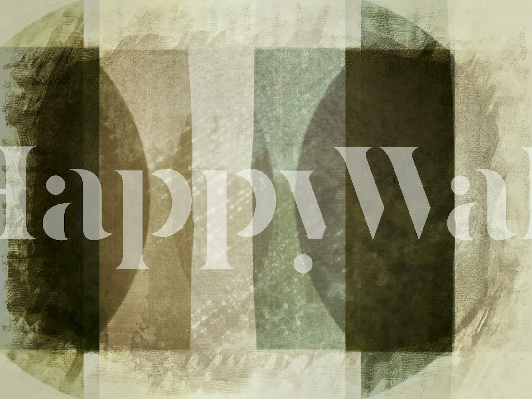 Abstract circles and stripes in earthy tones wallpaper