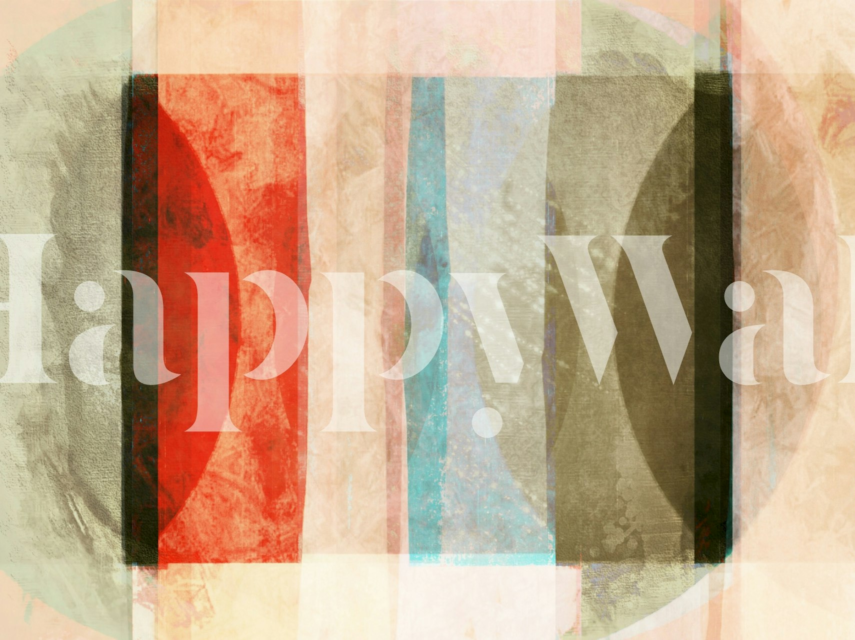 Papel de parede Abstract Art Harmony em um quarto