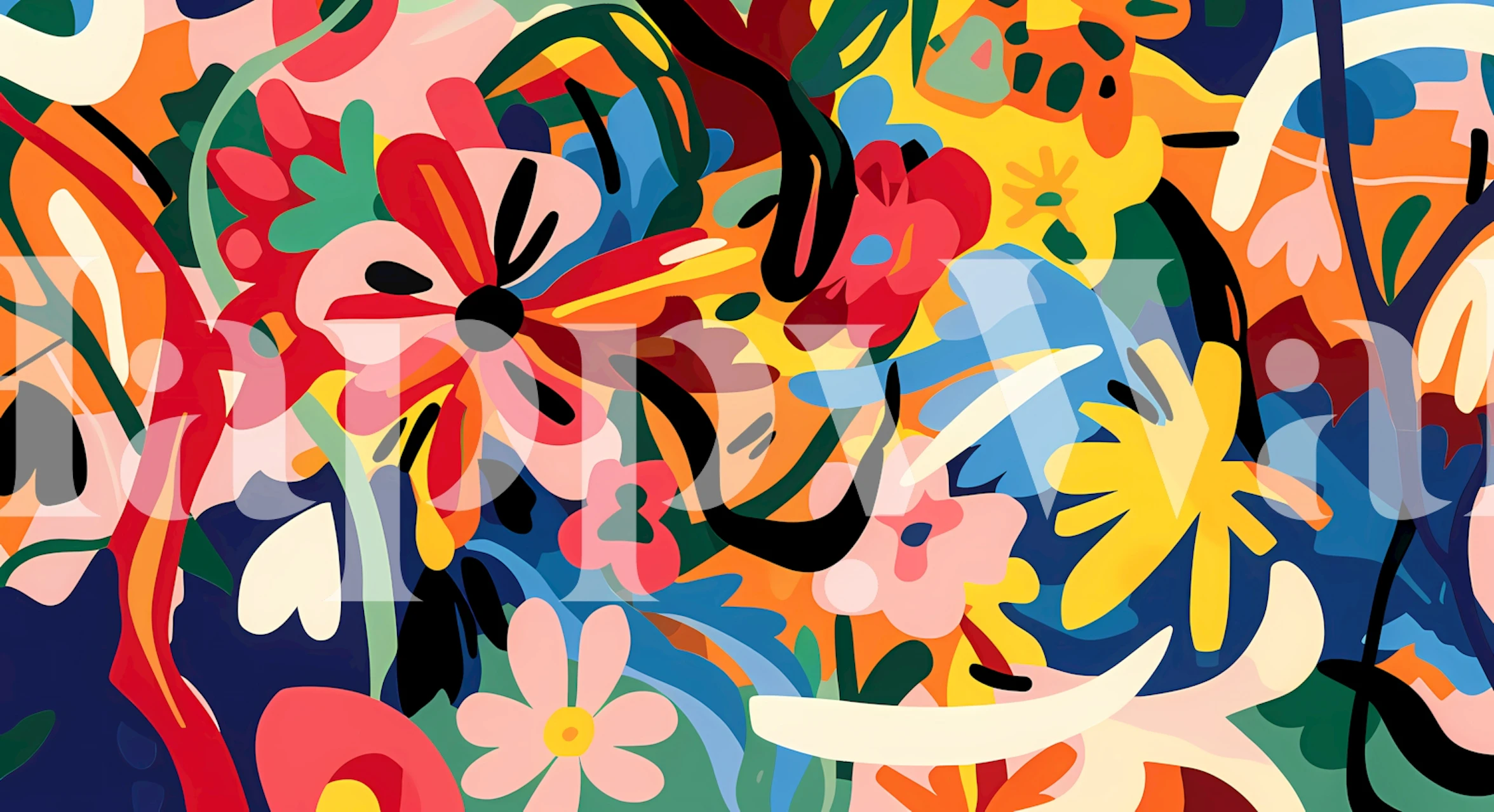 Tropical Garden 37 wallpaper in a colorful room