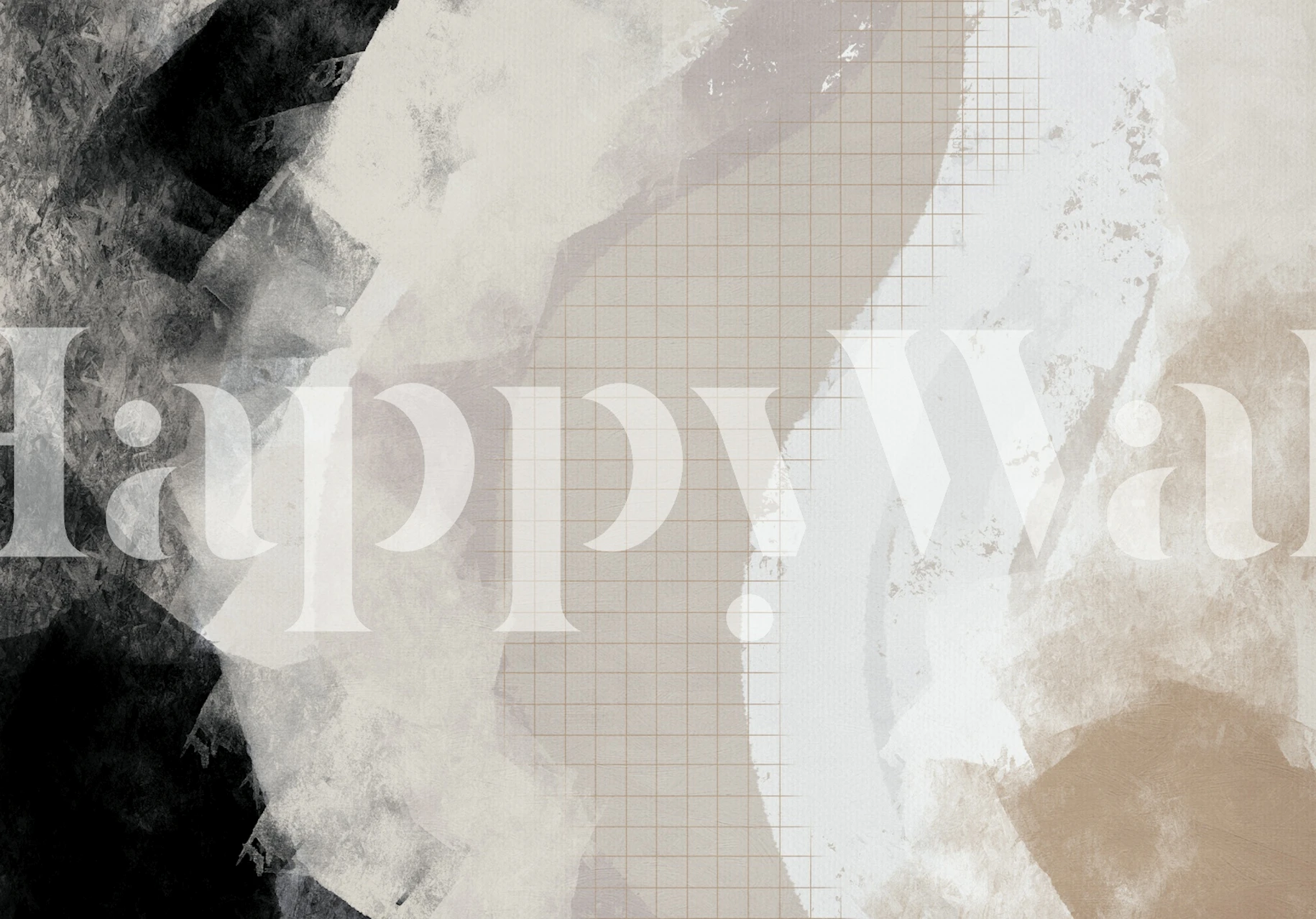 Abstract shapes in gray and beige tones wallpaper