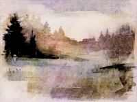 Misty Forest Vista tapet