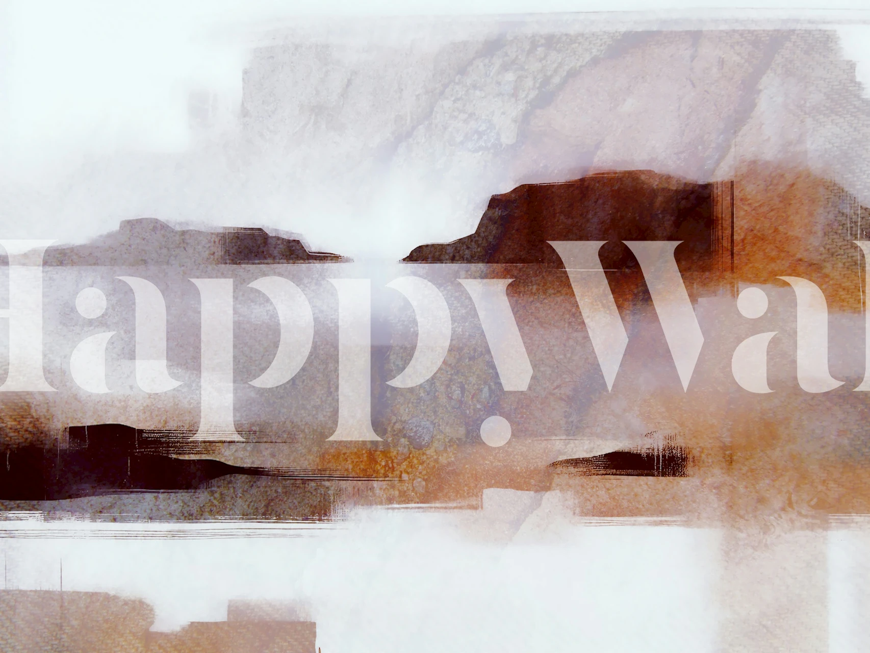 Abstract Coastal Hues tapet i et rom