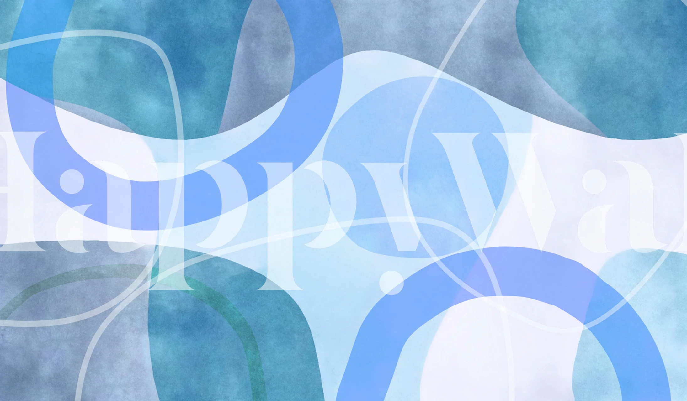 Vibrant turquoise abstract wallpaper in a room