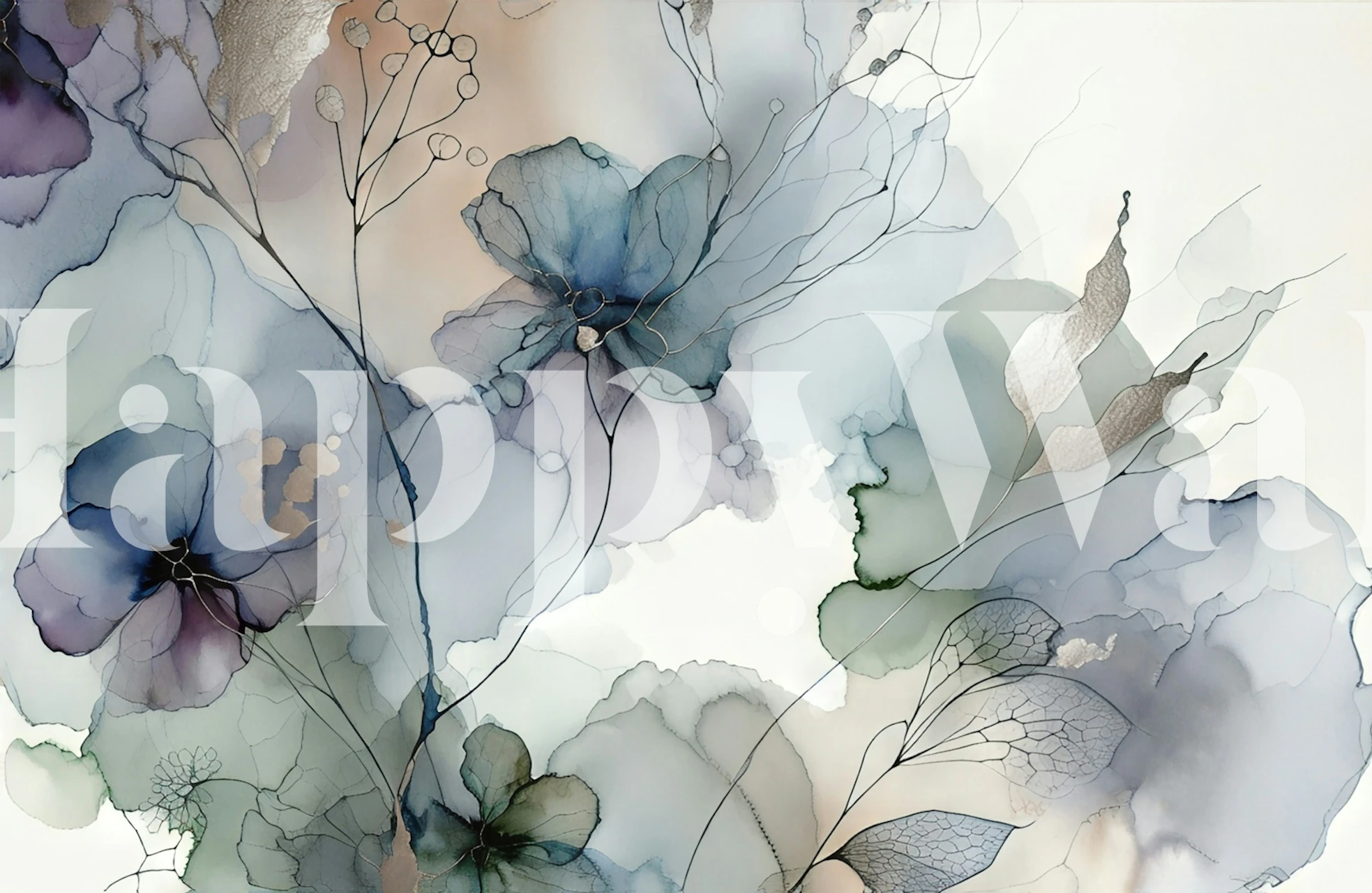 Soft Bloom Essence wallpaper in a room