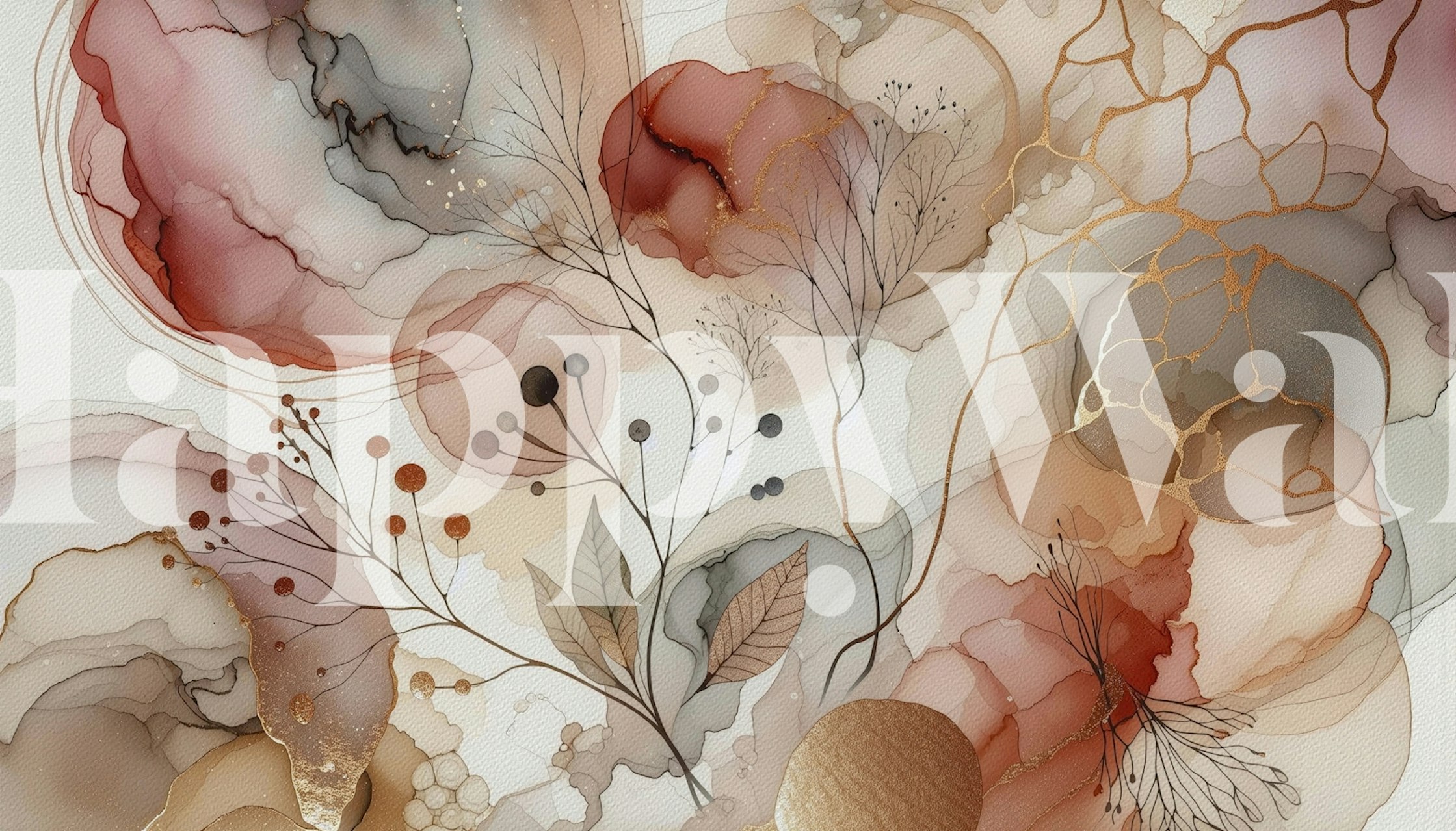 Σχεδίαση ταπετσαρίας Nature's Grace σε ένα δωμάτιο