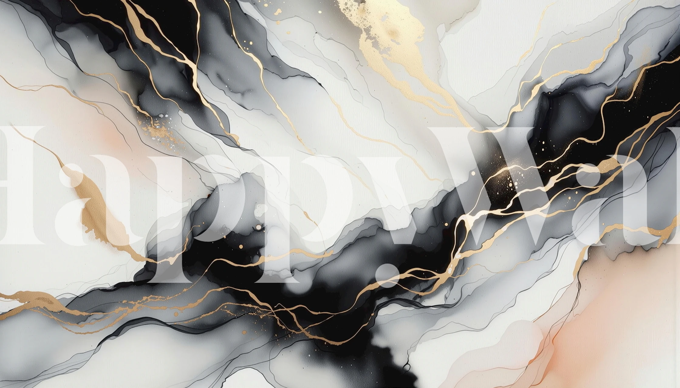 Luxurious Flow Tapete in einem stilvollen Raum