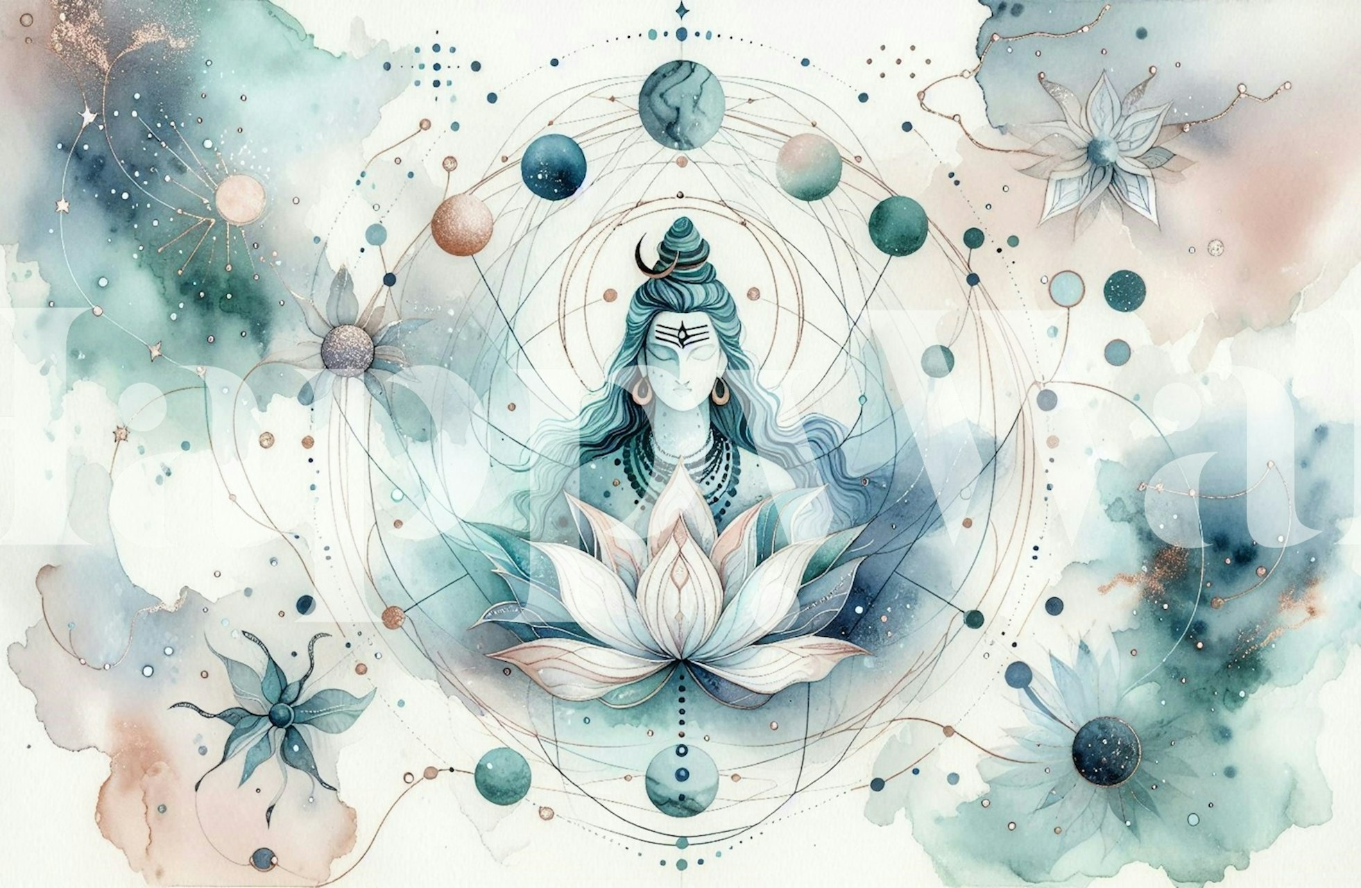 Meditative Harmony wallpaper in a room