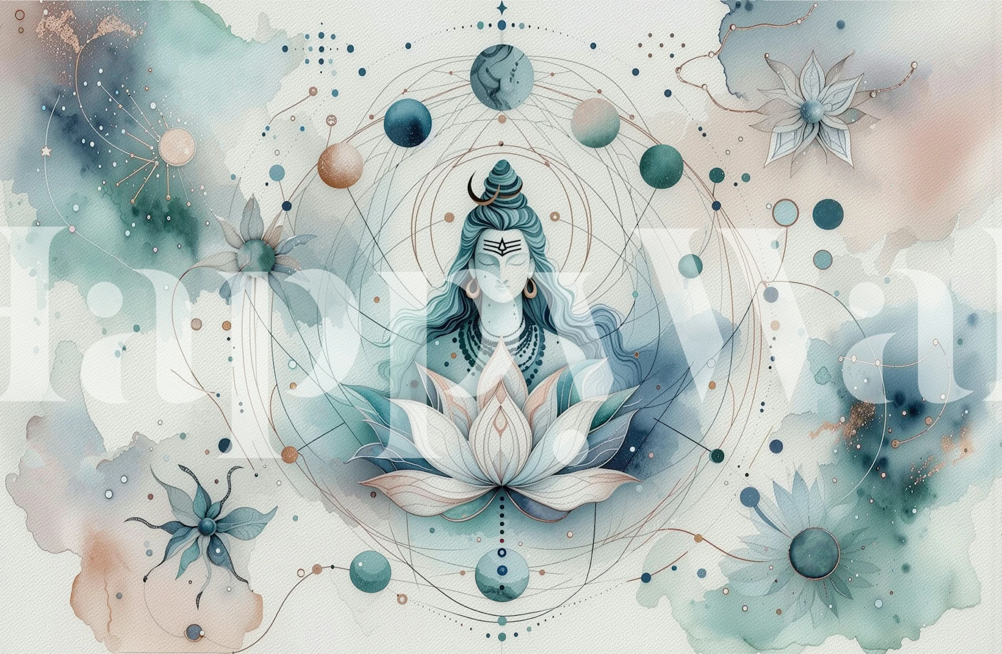 Meditative Harmony wallpaper in a room