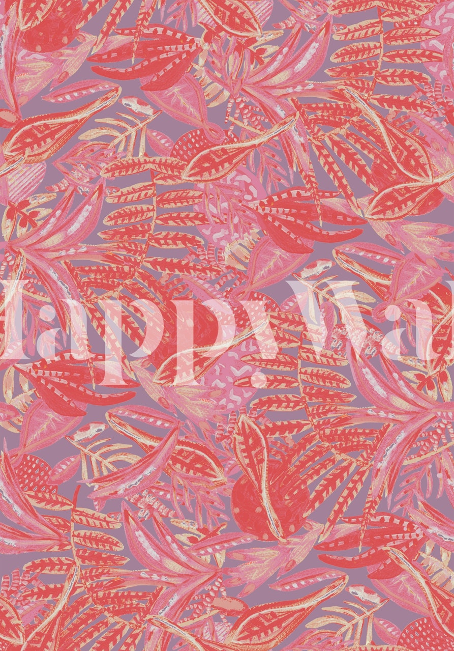 Ταπετσαρία Helecho de Lago Pink σε ένα δωμάτιο