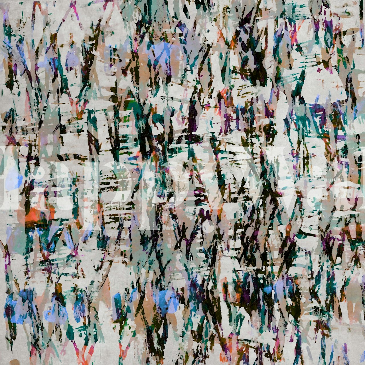 Urban Artwork Fusion wallpaper in a room