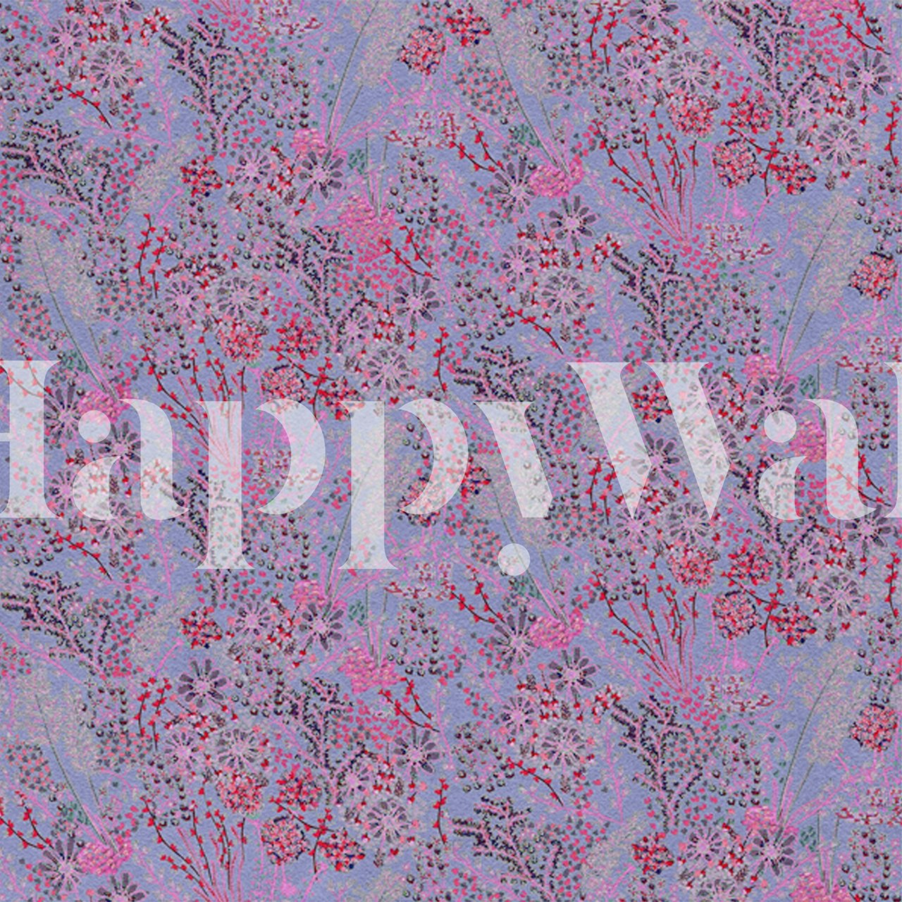 Fuchsia Flora Fantasy ταπετσαρία σε ένα δωμάτιο