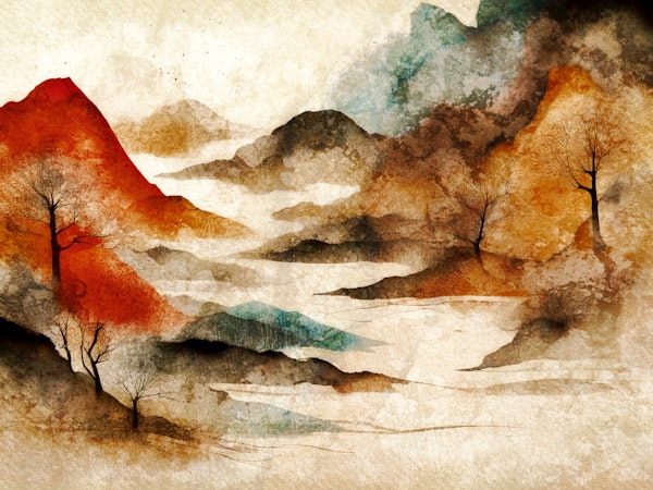 Rustic Japandi Mountain Hues