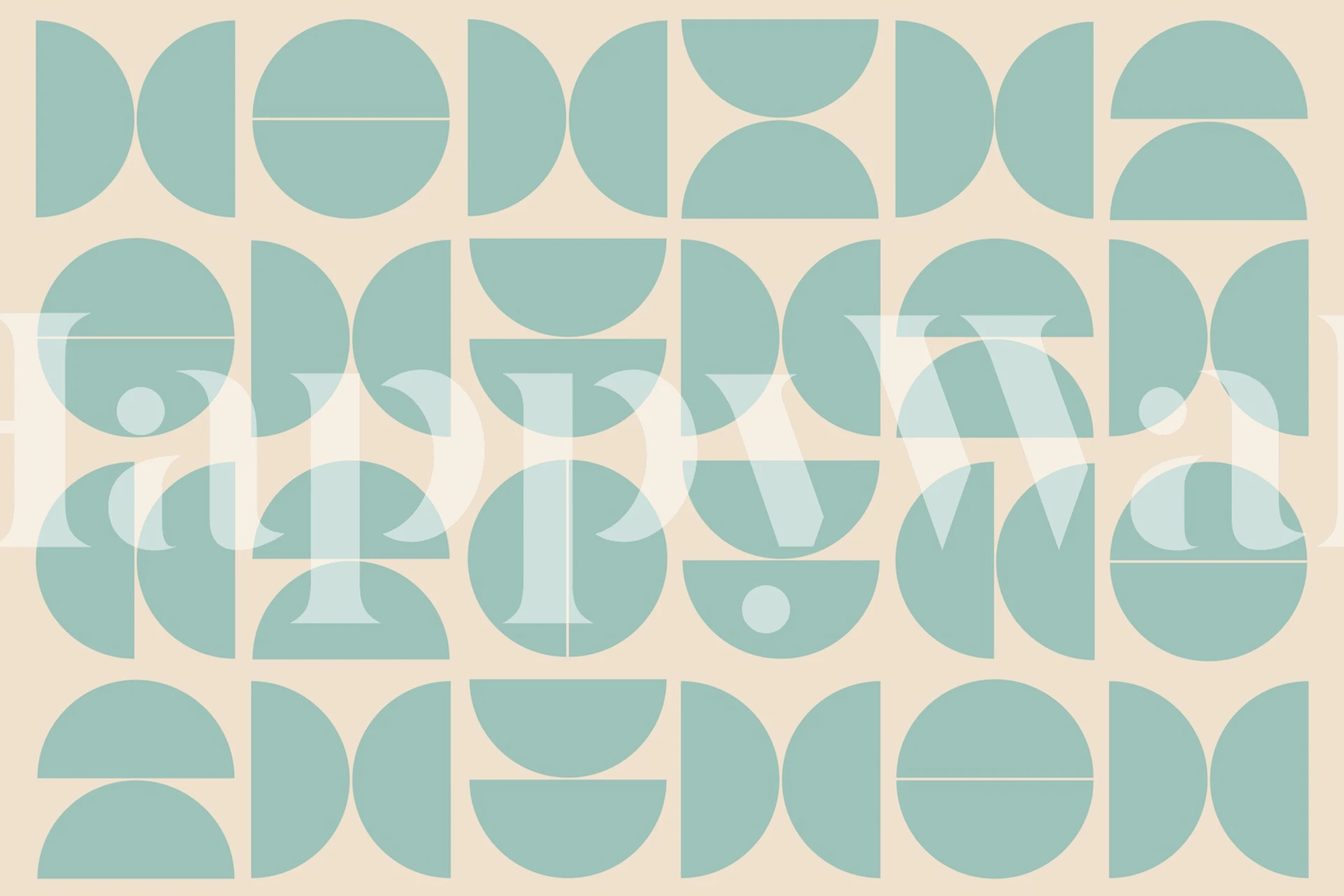 Soothing Geoscape wallpaper in a room