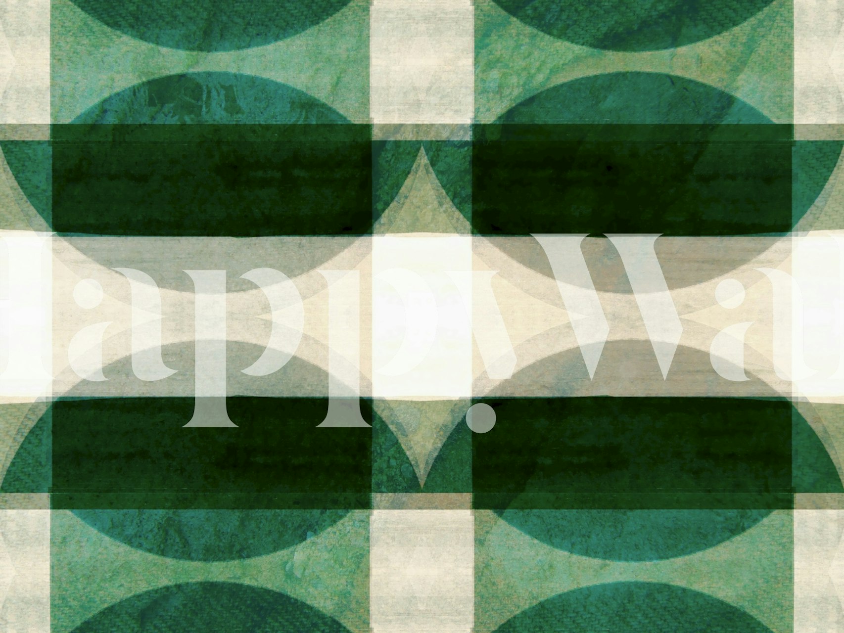 Emerald Abstraction wallpaper in a room setting