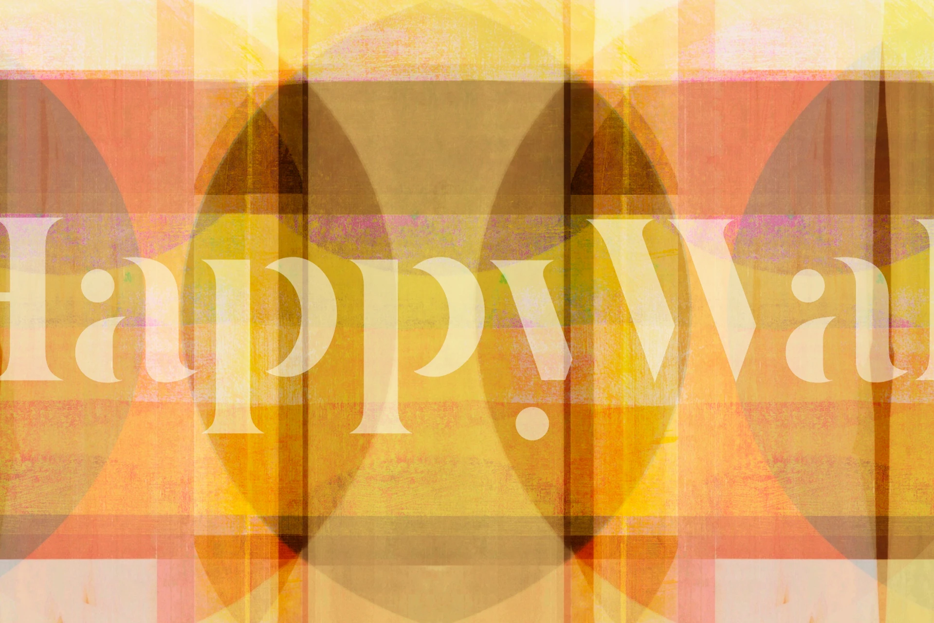 Abstract geometric shapes in yellow and orange wallpaper