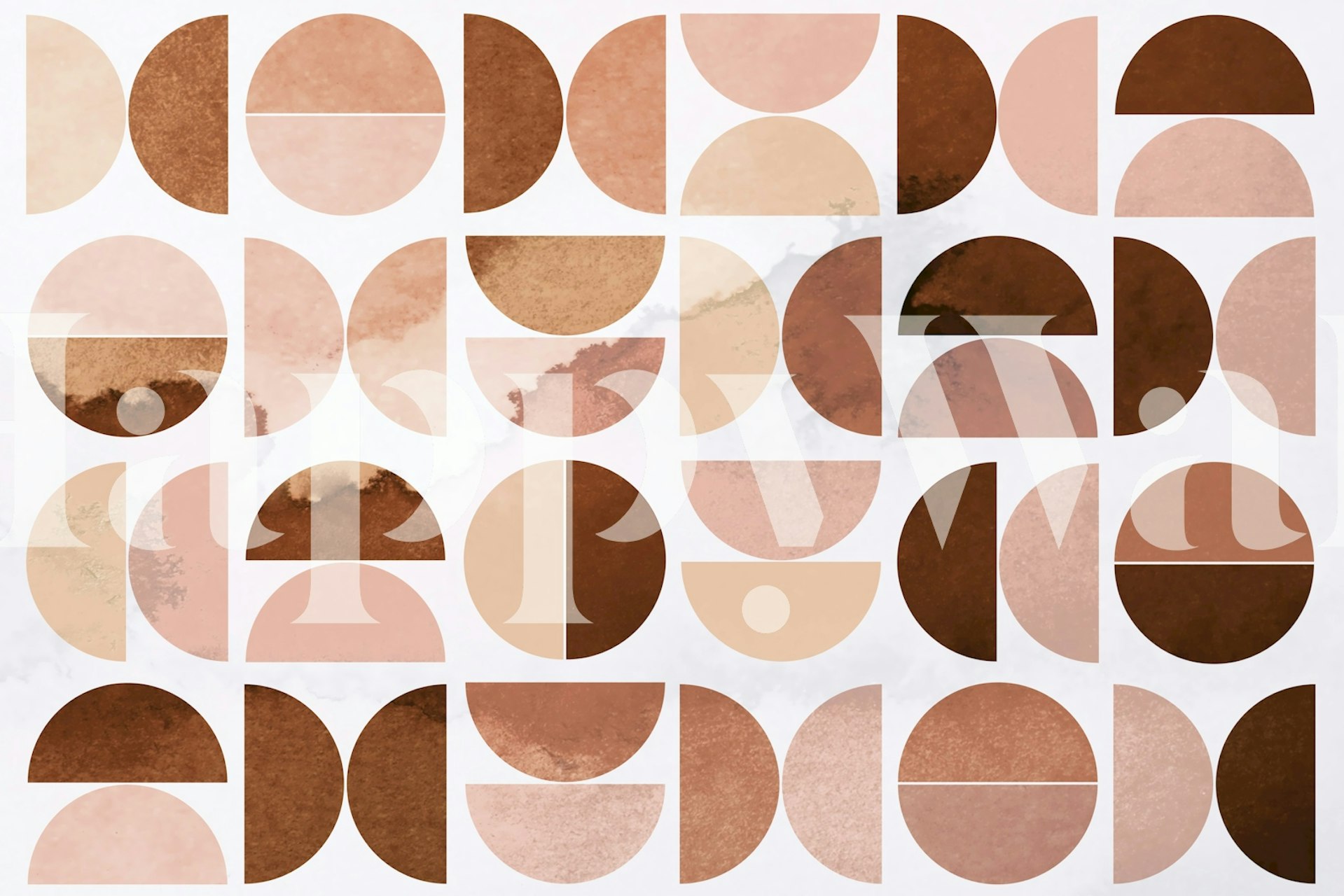 Modern Geometric Blush Tapetdesign