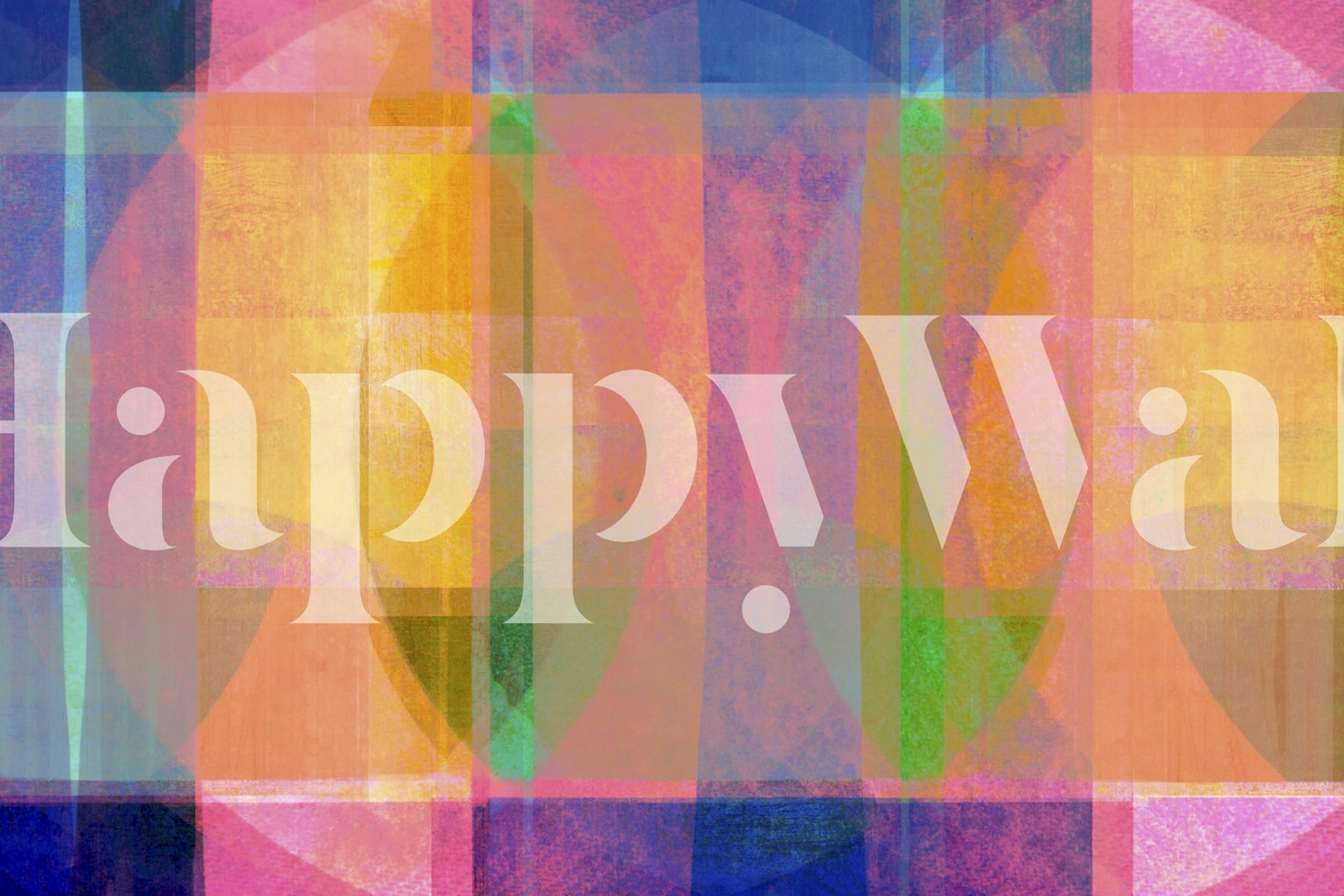 Abstract Color Fusion wallpaper in a room