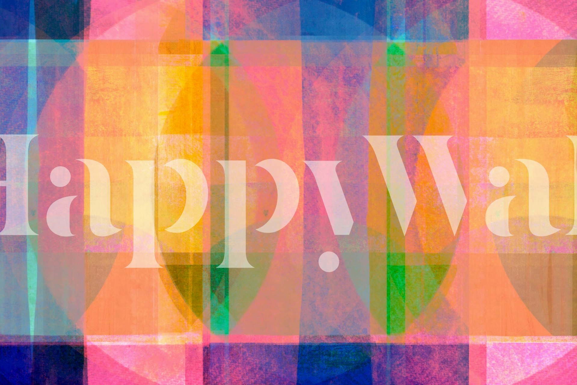 Abstract Color Fusion carta da parati in una stanza