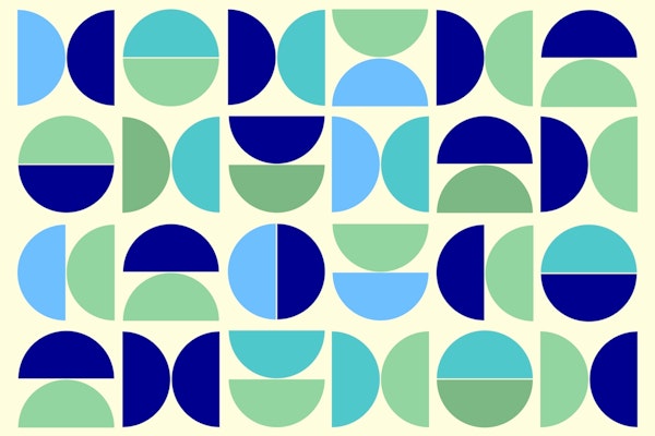 Geometric Aqua Tones