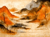 Autumn Mountain Hues wallpaper